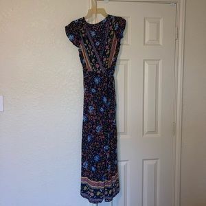 Floral maxi dress, size small-medium, gently used